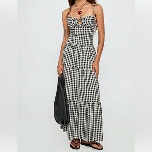 PRINCESS POLLY GINGHAM MAXI DRESS